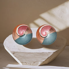 Spiral Tide Statement Earrings