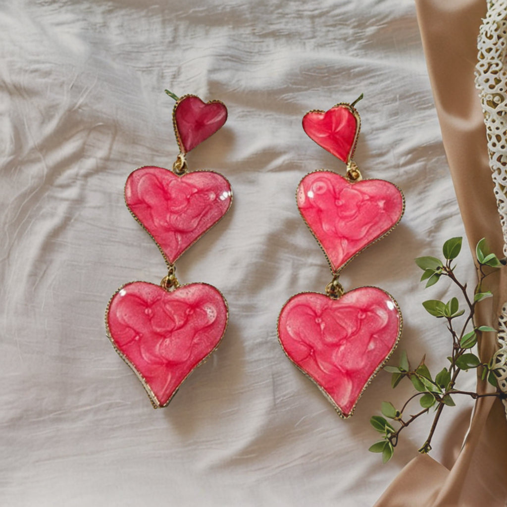 Heart Drop Earrings