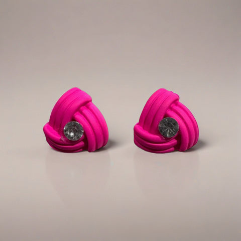 Modern Art Deco Style Stud Earrings