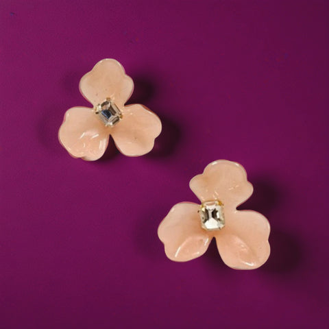 Elegant Floral Stud Earrings for Women & Girls
