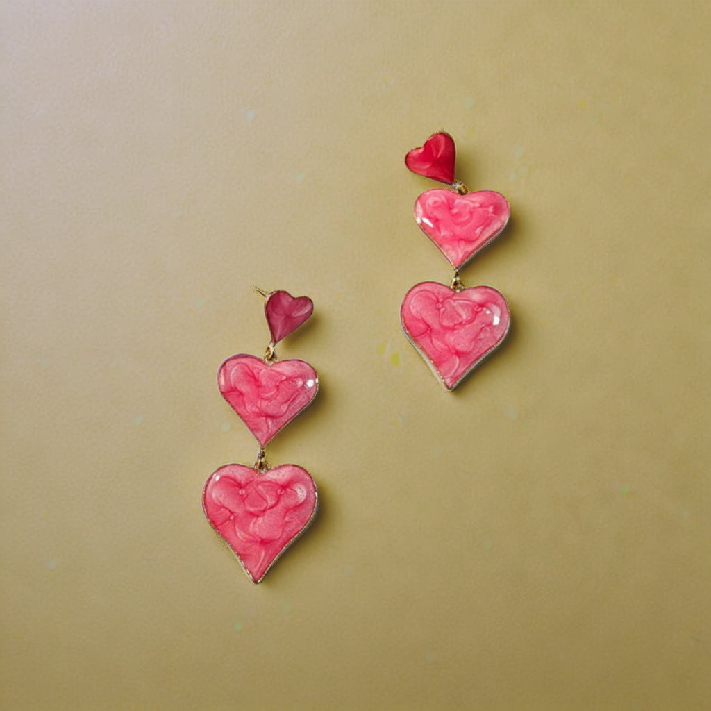 Heart Drop Earrings
