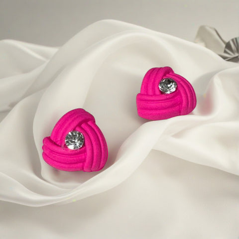 Modern Art Deco Style Stud Earrings