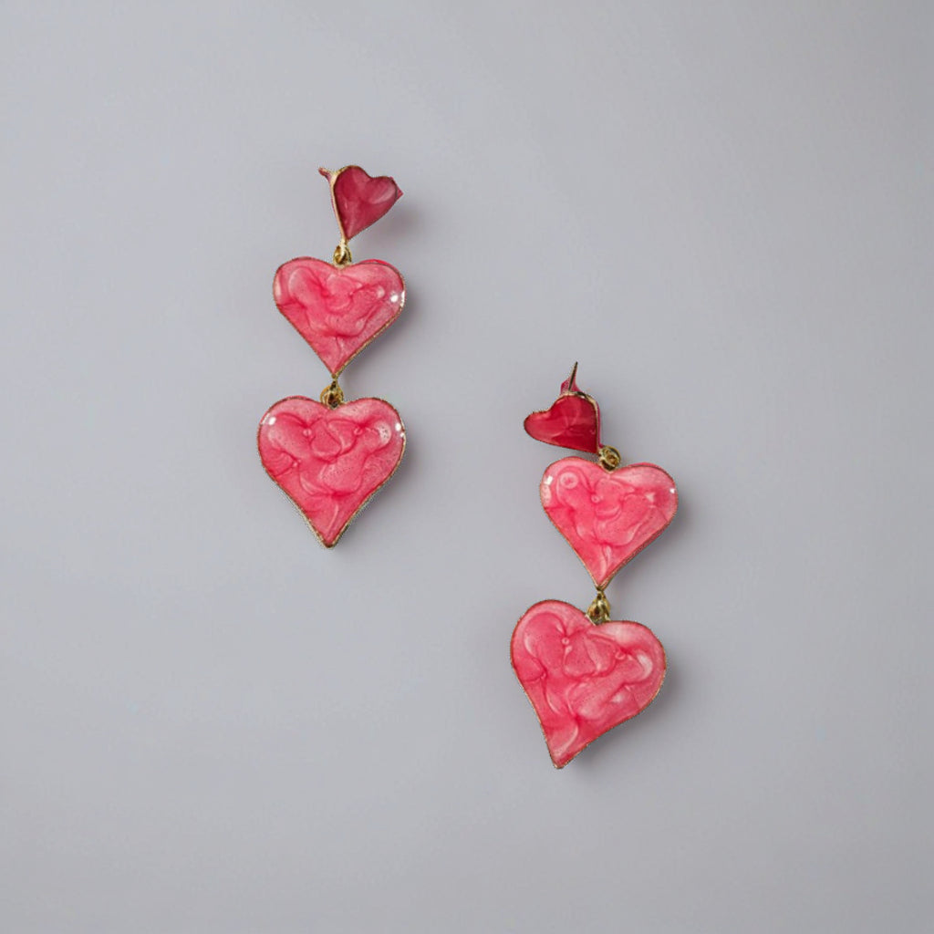 Heart Drop Earrings