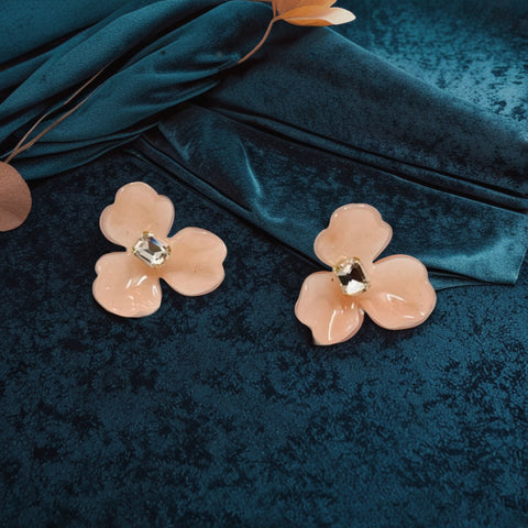 Elegant Floral Stud Earrings for Women & Girls