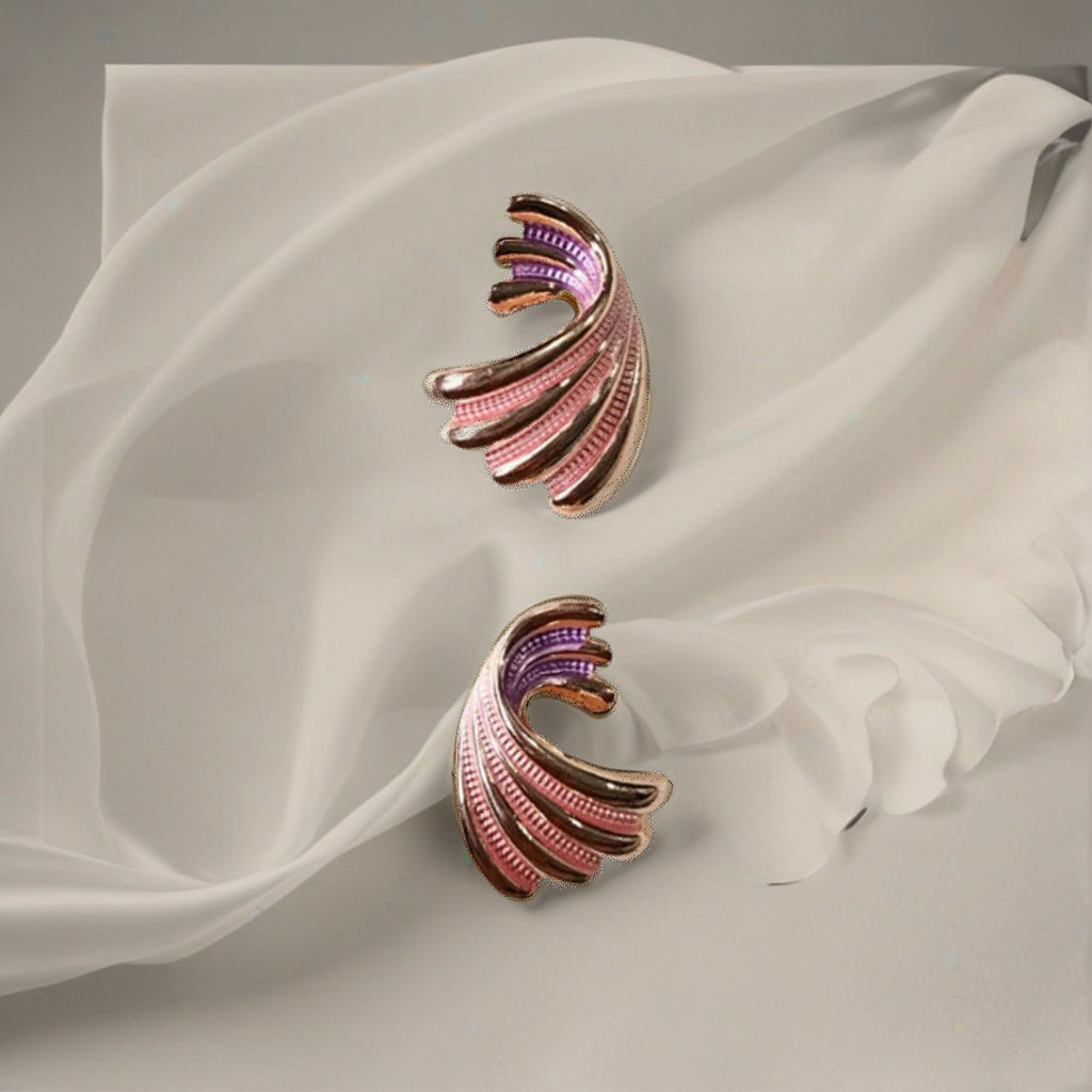 Golden Wing Crest Earrings