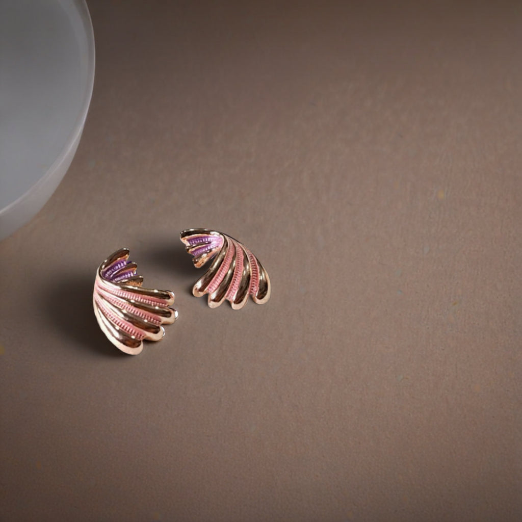 Golden Wing Crest Earrings