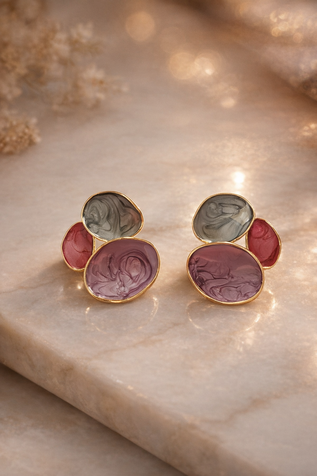 Pastel Bloom Statement Earrings