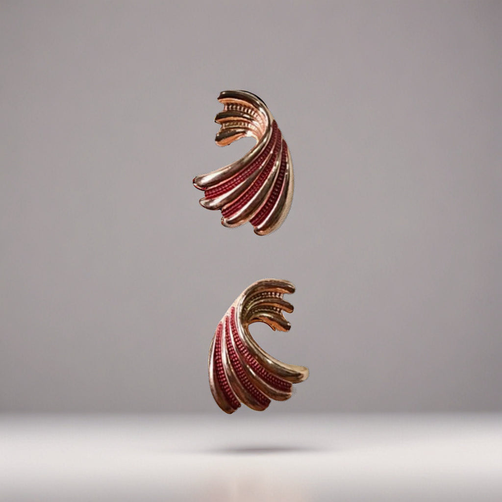 Golden Wing Crest Earrings