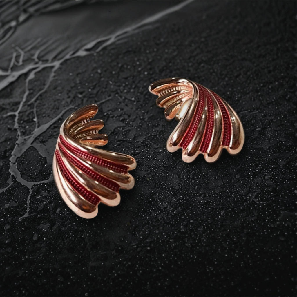Golden Wing Crest Earrings