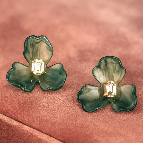 Elegant Floral Stud Earrings for Women & Girls