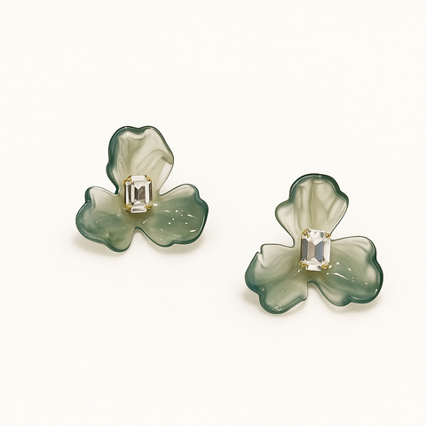 Elegant Floral Stud Earrings for Women & Girls