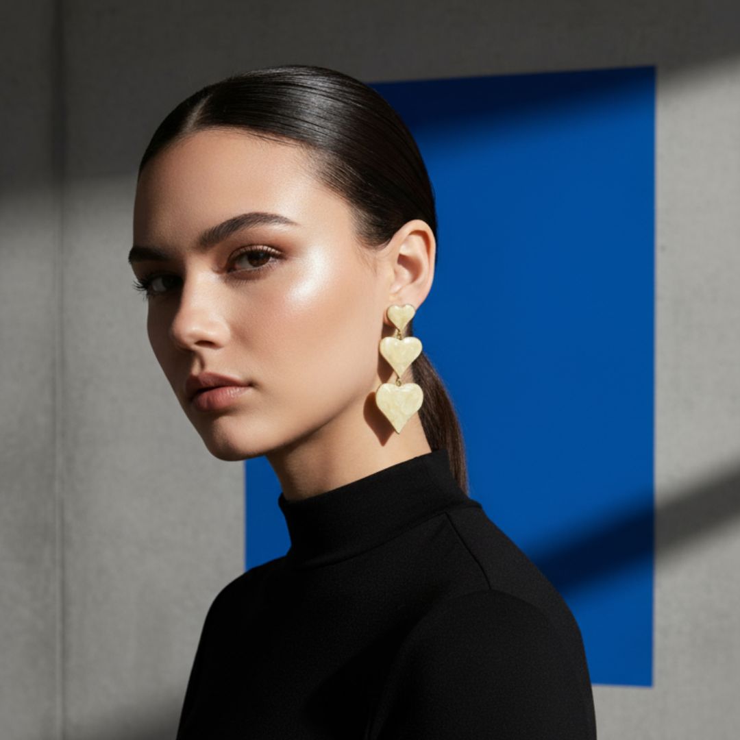 Heart Drop Earrings