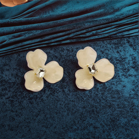 Elegant Floral Stud Earrings for Women & Girls