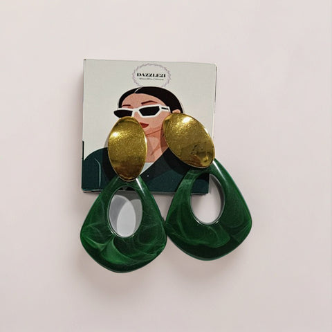 Trendy Dual-Tone Hoop Earrings Combo