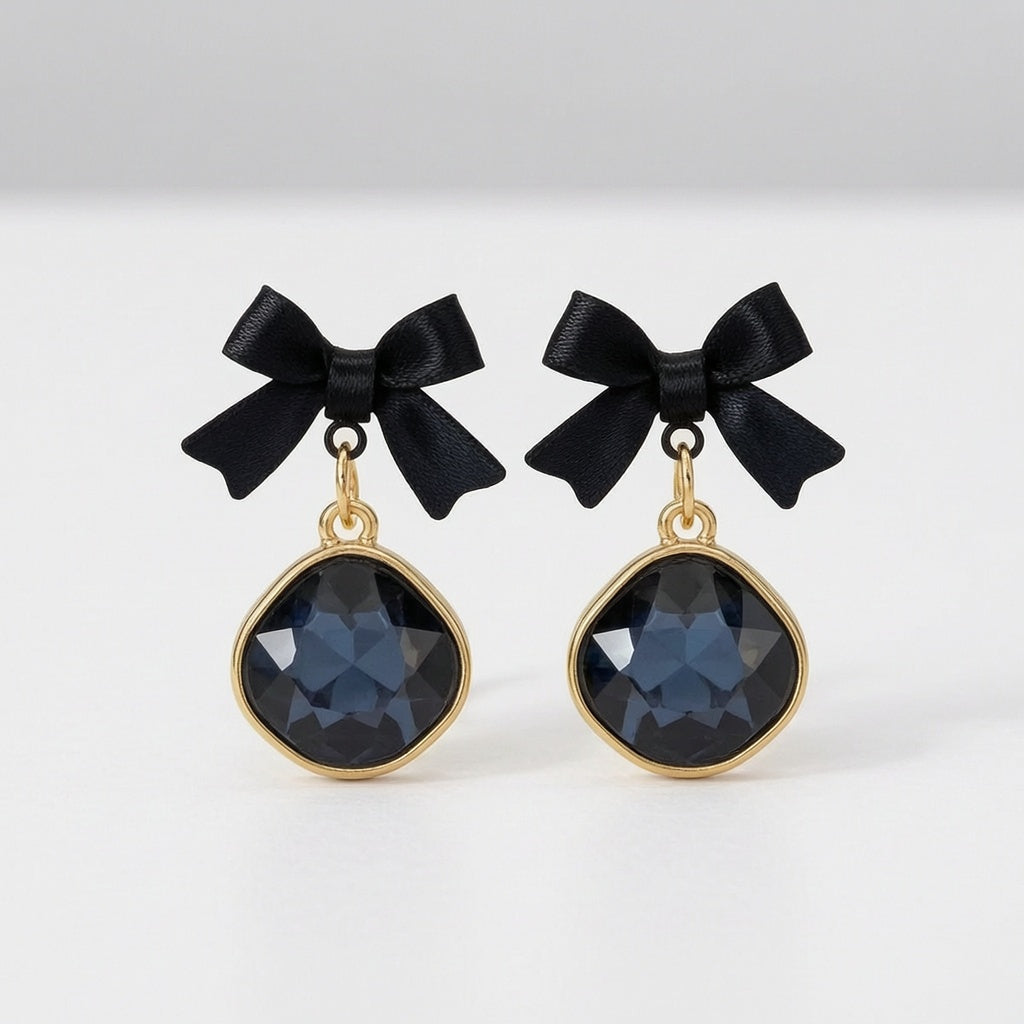 Dazzle21 Combo of 2 Black Korean Earrings Purple Rhinestone Crystal Studs for Girls Women Crystal, Cubic Zirconia, Pearl Alloy, Brass, Stone Drops & Danglers, Earring Set, Hoop Earring, Rhinestone Studs, Stud Earring