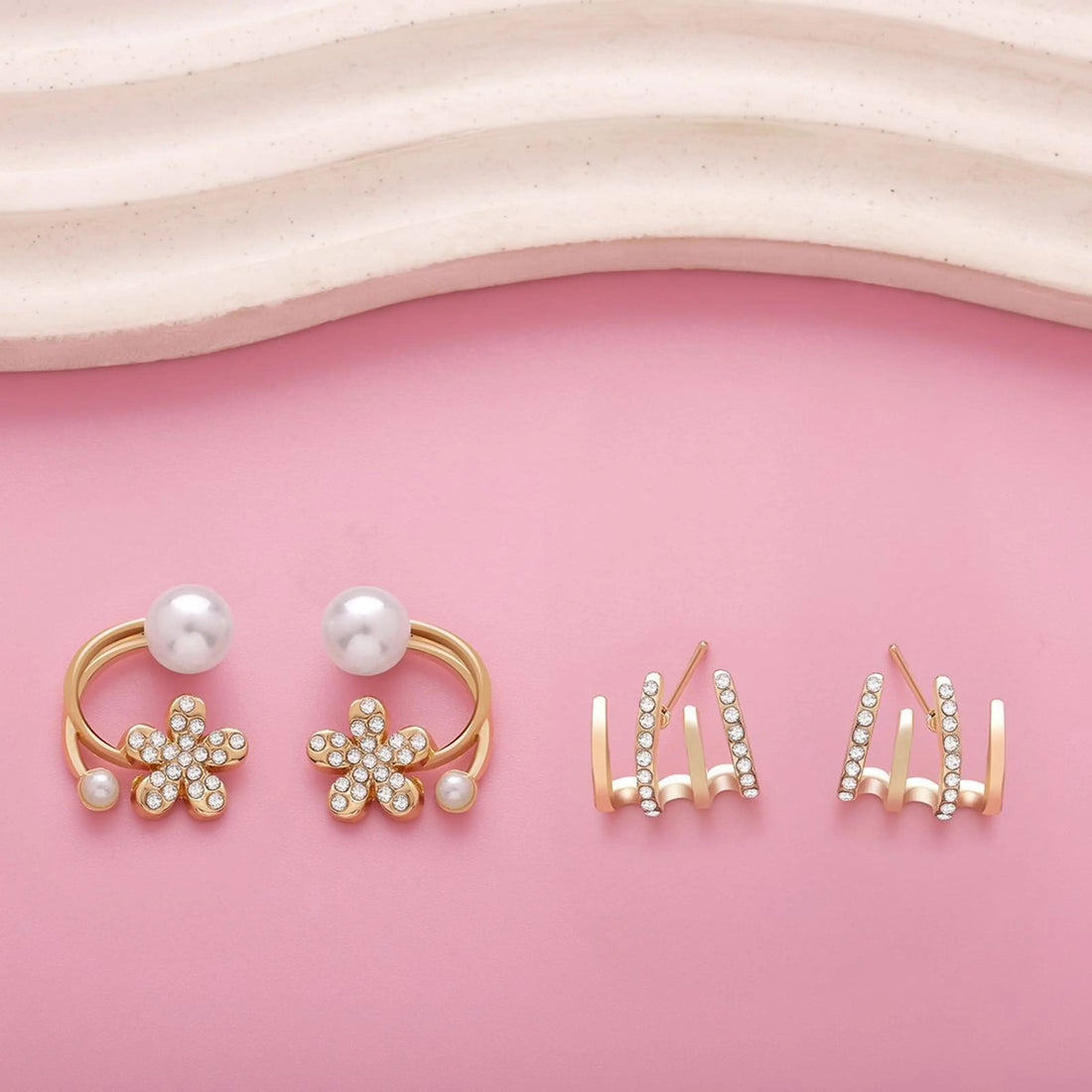 Dazzle21 Estailo Fashion Bling Daisy Blogger Earrings | Fresh Floral Studs Alloy Drops & Danglers