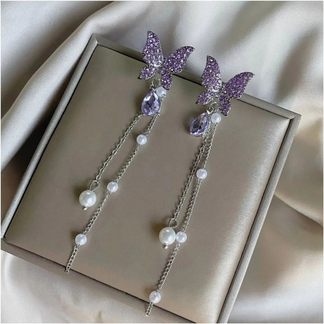 Dazzle21 Combo of 2 Stone Studded Golden Earring for Girls and Women Crystal, Cubic Zirconia, Pearl Alloy, Brass, Stone Drops & Danglers, Earring Set, Hoop Earring, Rhinestone Studs, Stud Earring