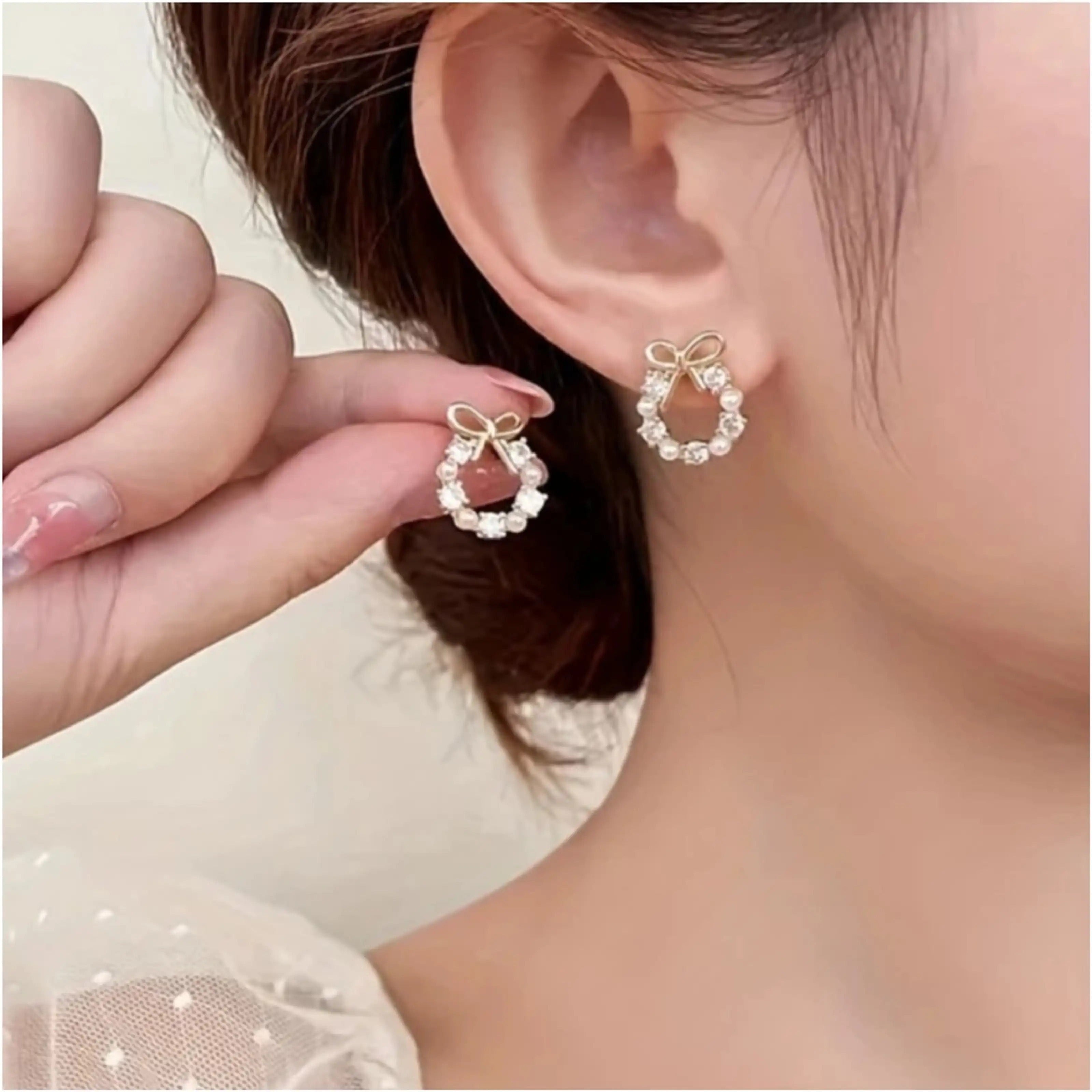 Dazzle21 Combo of 2 Classic Studs Tops Gold Stone Pearl Earrings for Girls and Women Crystal, Cubic Zirconia, Pearl Alloy, Brass, Stone Drops & Danglers, Earring Set, Hoop Earring, Rhinestone Studs, Stud Earring