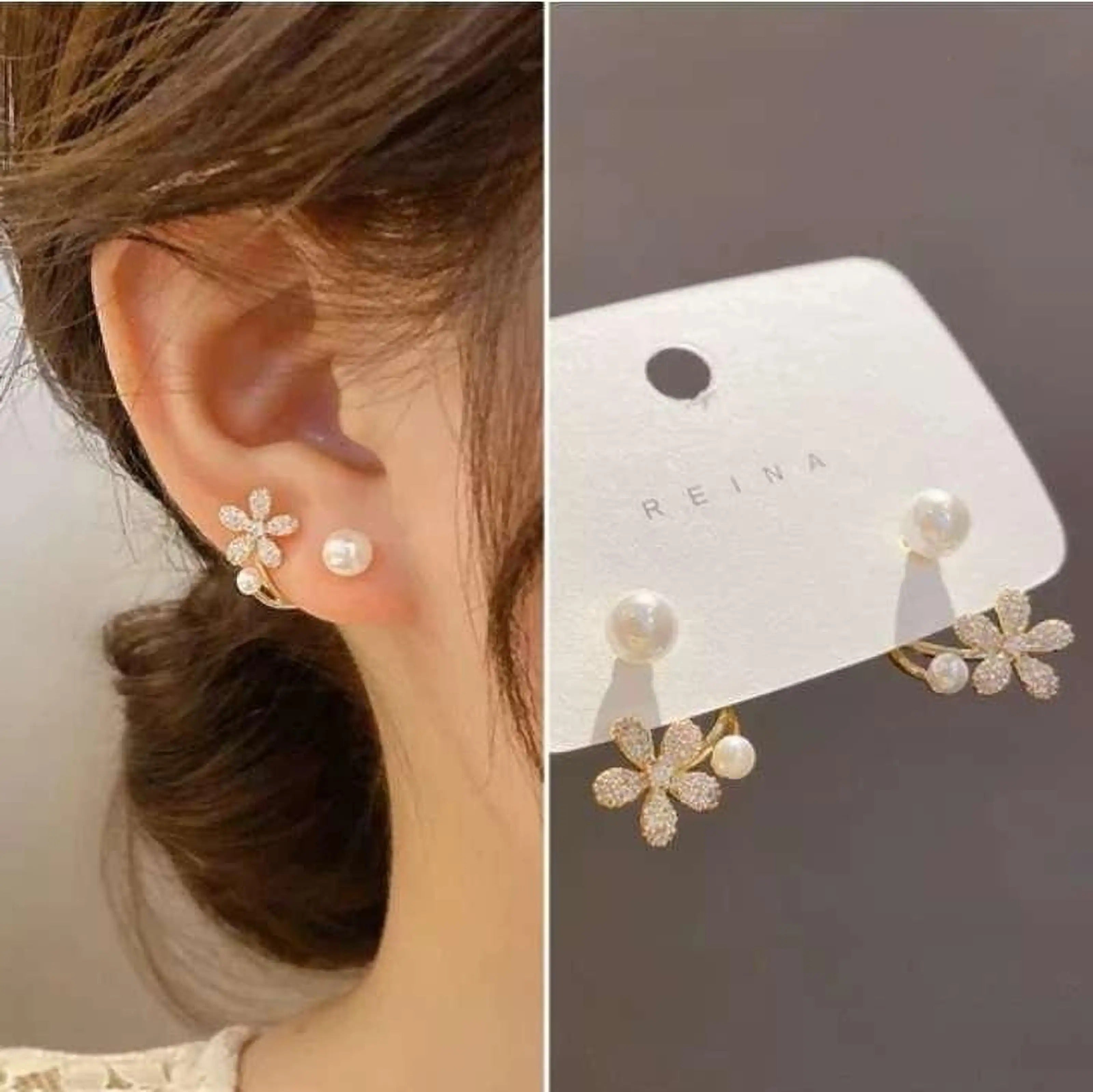 Dazzle21 Estailo Fashion Bling Daisy Blogger Earrings | Fresh Floral Studs Alloy Drops & Danglers