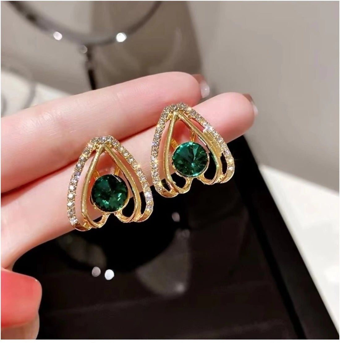 Dazzle21 Pack of 2 Statement Studs and Half Hoop Pearl Stone Earrings for Girls and Women Crystal, Cubic Zirconia, Pearl Alloy, Brass, Stone Drops & Danglers, Earring Set, Hoop Earring, Rhinestone Studs, Stud Earring