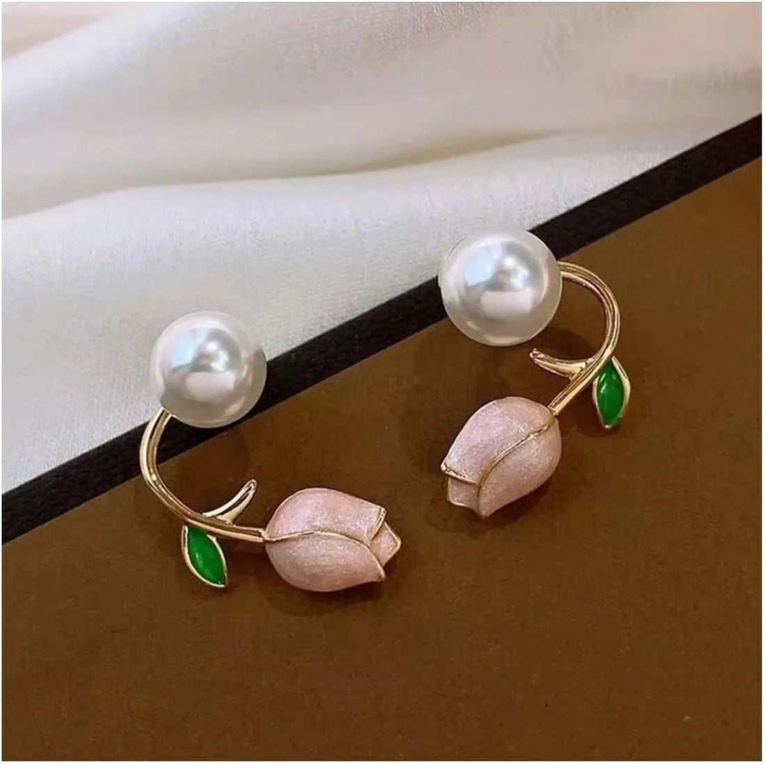 Dazzle21 Elegant Korean Cuff Earings Set of 2 Trendy Stone Earrings for Girls and Women Crystal, Cubic Zirconia, Pearl Alloy, Brass, Stone Drops & Danglers, Earring Set, Hoop Earring, Rhinestone Studs, Stud Earring