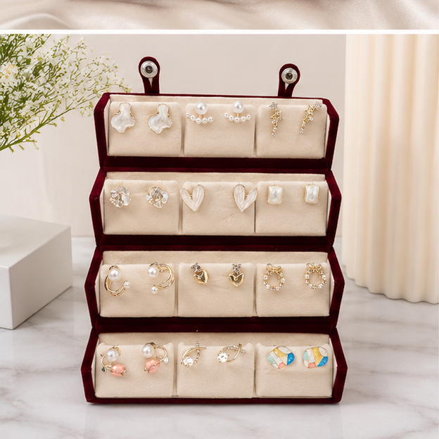12 Pairs with Box Women’s Fashion Earrings Collection – Trendy Gold & Pearl Earrings Set | Dazzle21